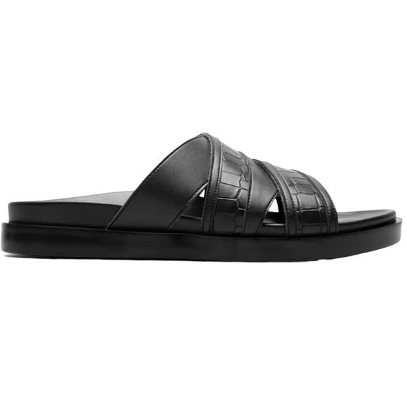 Stylish Black Slide Sandals - Picture 2 of 4